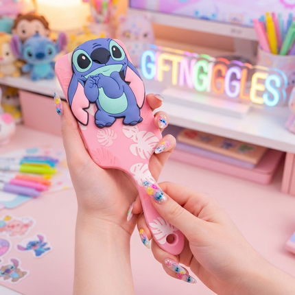 Adorable Stitch Pink Aesthetic HairbrushAdorable Stitch Pink Aesthetic Hairbrush💖🎀