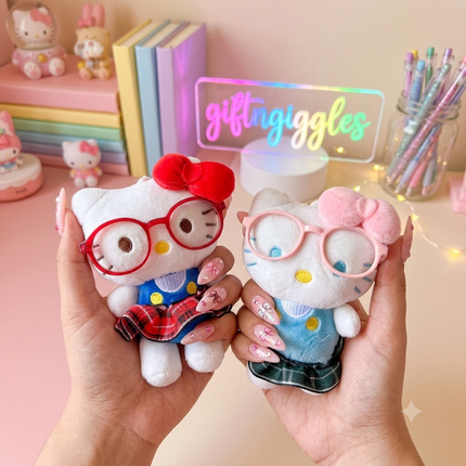 🎀 Cute Sanrio Hello Kitty Nerd Plush Keychain & Bag Charm 🎀