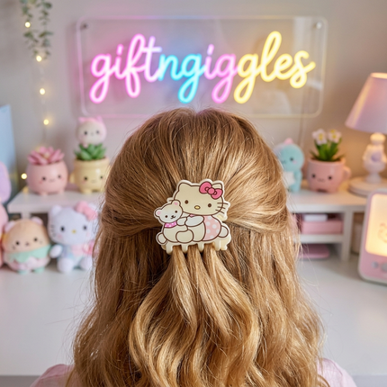 Sweet Hello Kitty Decorative Claw Clips for Girls