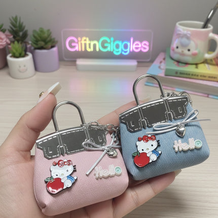 Hello Kitty Denim Bag Keychain Bag Charm