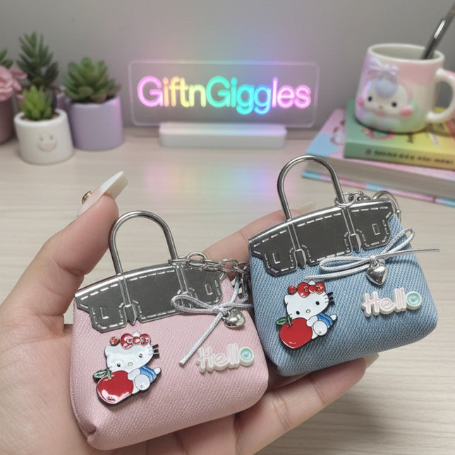 Hello Kitty Denim Bag Keychain Bag Charm