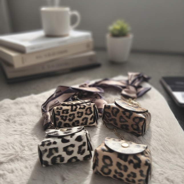 Mini Leopard Print Coin Purse / Bag Charm