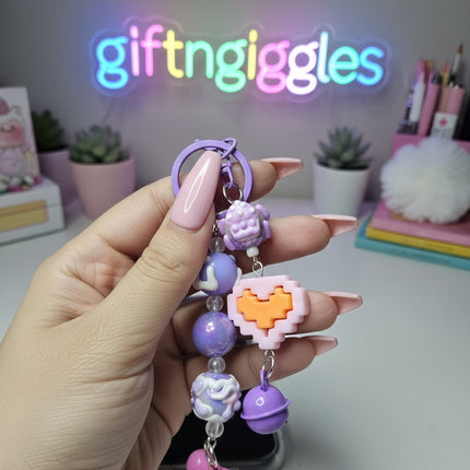 Heart bag charm