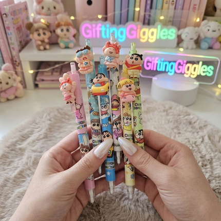 Kawaii Crayon Shinchan Character Gel Pens
