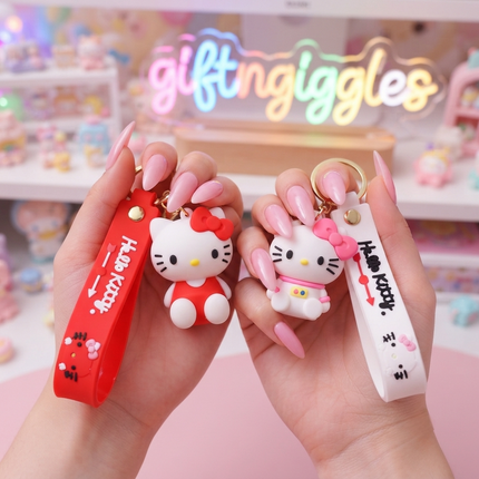 ✨ Hello Kitty Silicone Keychain & Bag Charm – Cute Aesthetic Accessory 🎀🐱💖