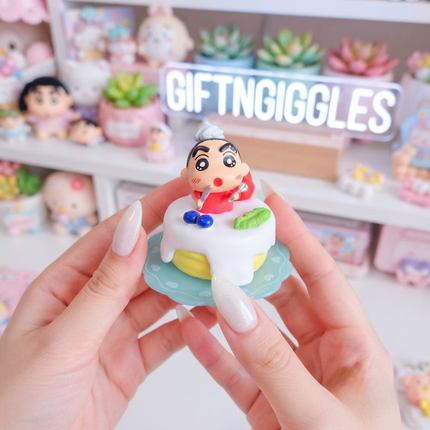 Adorable Shinchan Mini Food-Themed Figurines – Available Individually & Full Sets! 🍜🍰✨