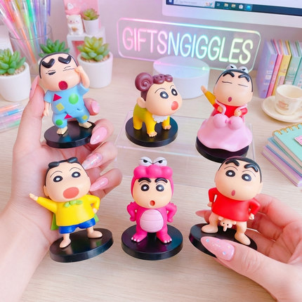 ✨ Crayon Shinchan Funko-Style Collectible Figures 🧸🎀🌈