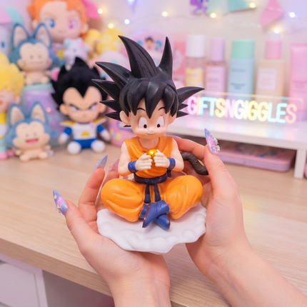 Goku On Flying Nimbus Meditation Figurine – GiftnGiggles 🐉☁️🧡