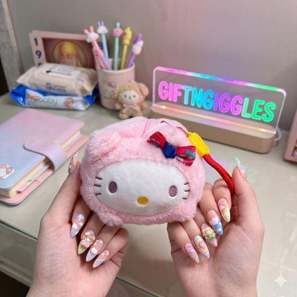 🌸 Hello Kitty &Stitch Plush Pencil Case & Cosmetic Pouch