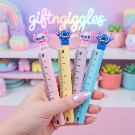 ✨ Stitch Ruler Pen – Cute Stationery Essential 🖊️📏