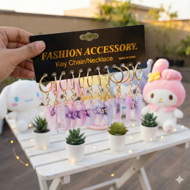 Kuromi Comb Zip Charm