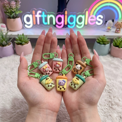 ✨ Kawaii Boba Zip Charm Collection! 🧋💖