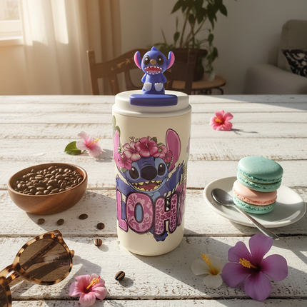 Cute Stitch Coffee Tumbler