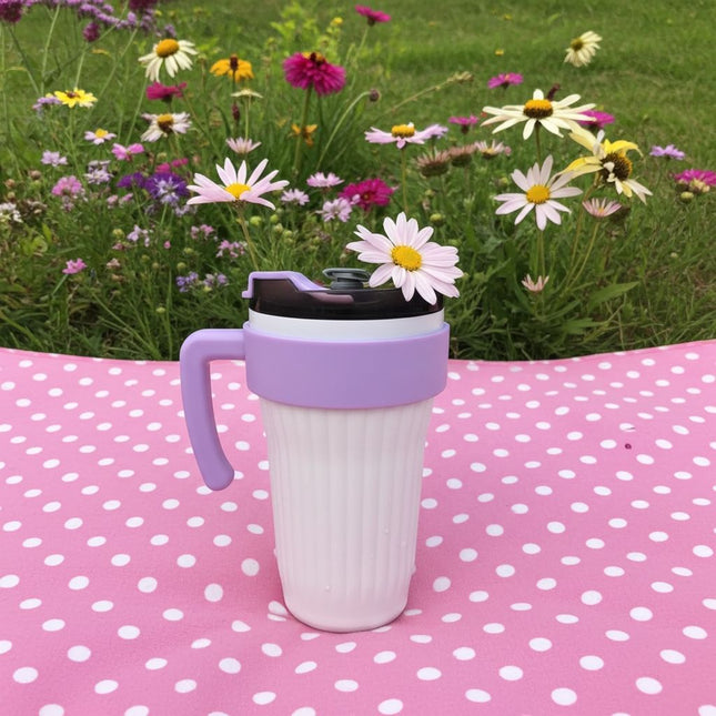 White nd Lavender Tumbler