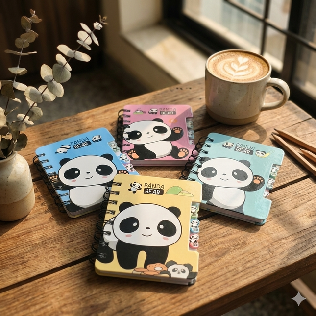 Cute Panda A6 Spiral Dairy