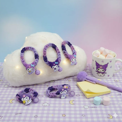 Braided Kuromi Rubber Bands (Single Pair)