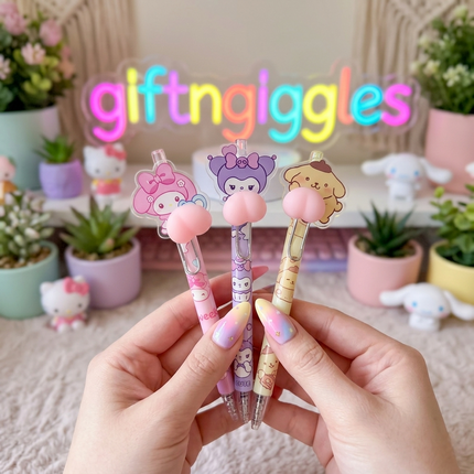 Adorable Sanrio Character Squishy Bum Pens