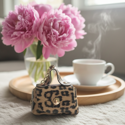 Mini Leopard Print Coin Purse / Bag Charm