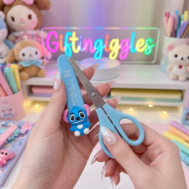 💙 Disney Stitch Cute Student Safety Scissors with Cap ✂️