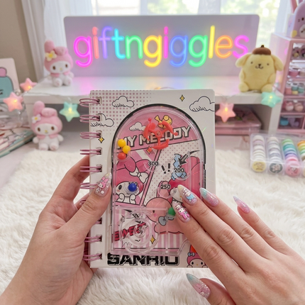 🕹️ Sanrio Pinball Game Spiral Diary Notebook 📑✨