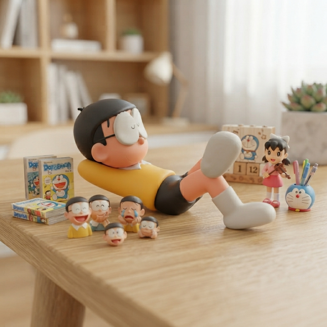 Lazy Day Nobita Nobi Collectible Figurine 😴👓✨
