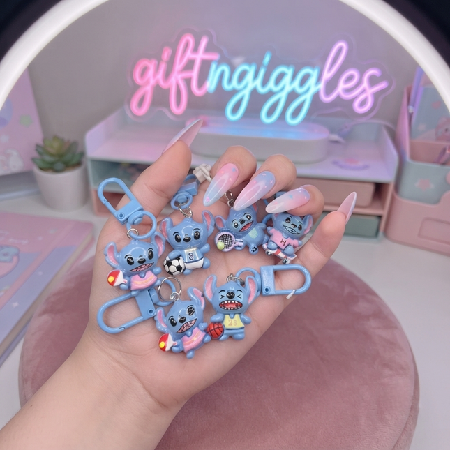Level Up Your Gear! Cute Stitch Sport Zip Charms 🏈⚽️🎾