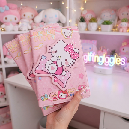 ✨ Hello Kitty Spinner Diary – Cute & Interactive Kawaii Stationery 🎀📓