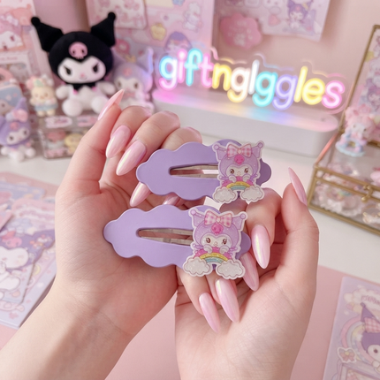 Adorably Kawaii Sanrio Tic-Tac Hair Accessory Pair 🌈💫