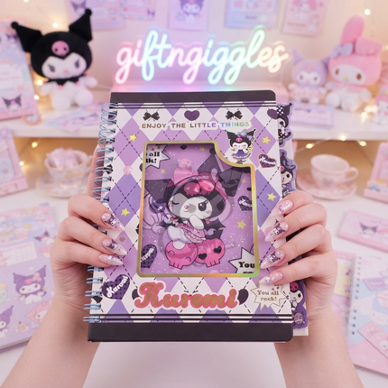 Enchanting Kuromi 3D Aesthetic Diary – Perfect Kawaii Stationery 💜📓✨