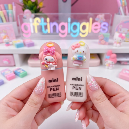 ✨ Kawaii Sanrio-Inspired Mini Highlighter Collection 🎀🖊️