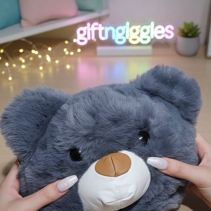 Cute Bear Plushy Sling Bag