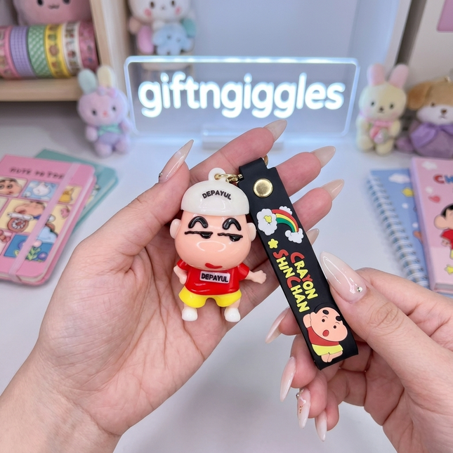 🌈 Crayon Shinchan Acrylic Keychain – Cute Anime Keyring 🎒✨