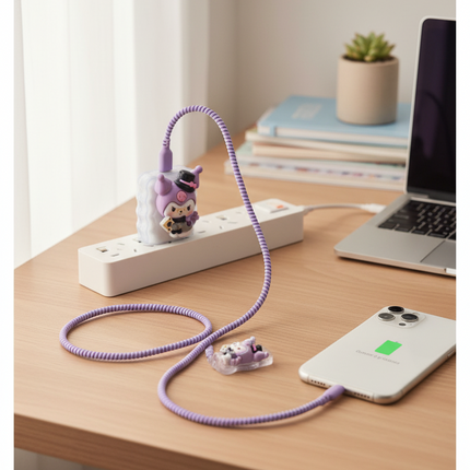 Kuromi Iphone TPU (soft) (20W) Charger Case