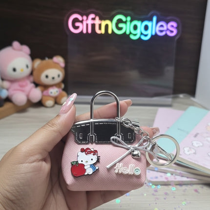 Hello Kitty Denim Bag Keychain Bag Charm