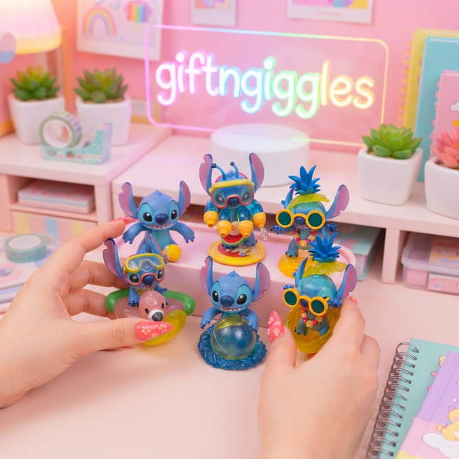 🌟 Big Size Summer Stitch Figurines Collection 🌊🍍