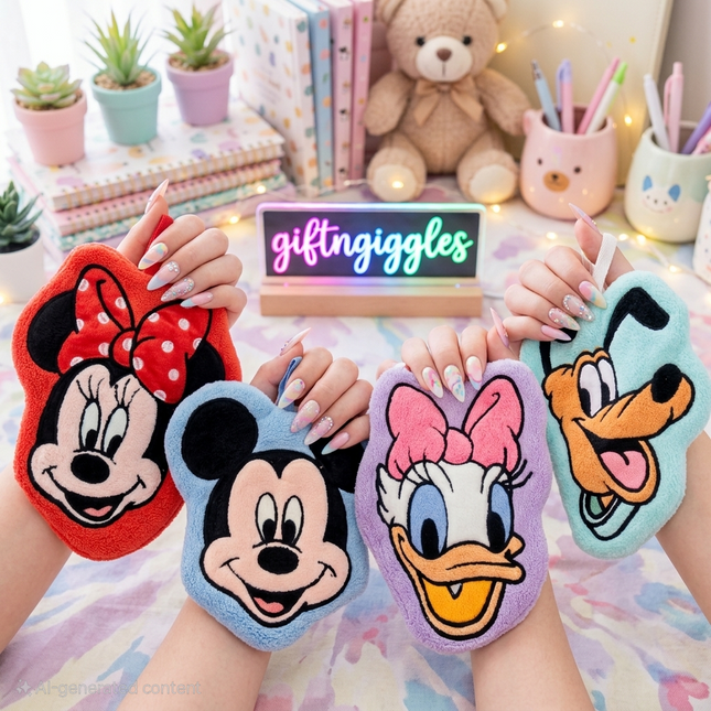Disney Mickey & Friends Ultra-Soft Fleece Hanging Hand Towel 🐭