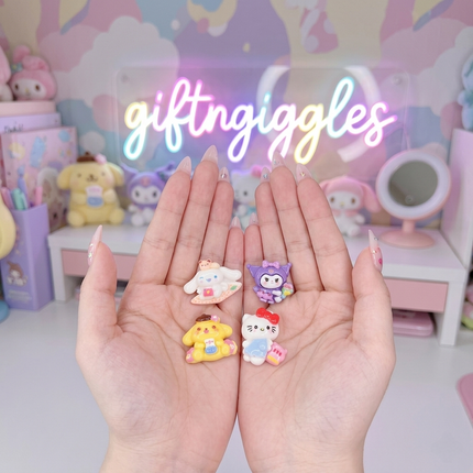 Cute Sanrio-Inspired 3D Decorative Character Stickers/Stick ons