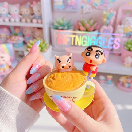 Adorable Shinchan Mini Food-Themed Figurines – Available Individually & Full Sets! 🍜🍰✨