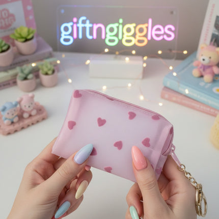 Heart Keychain/Coin Pouch