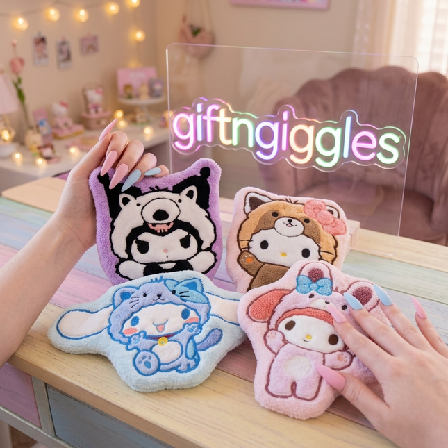 Cute Sanrio Character Plush Hand Towels 🧼✨