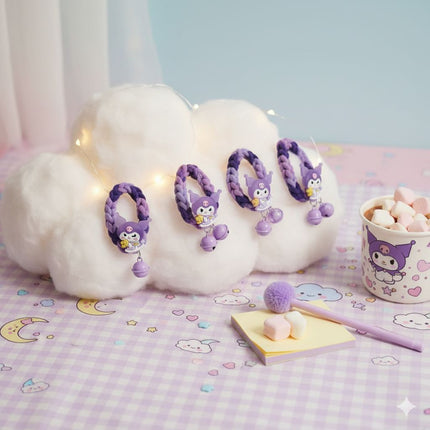 Braided Kuromi Rubber Bands (Single Pair)