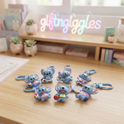 Level Up Your Gear! Cute Stitch Sport Zip Charms 🏈⚽️🎾