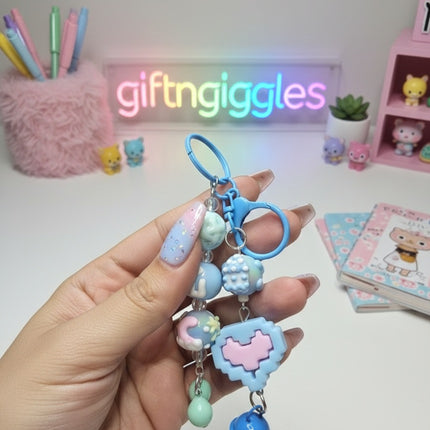 Heart bag charm