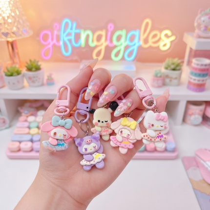 Cute Sanrio Inspired Cartoon Zip Charms & Bag Clips 🎀✨