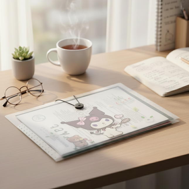 Kuromi A4 Folder with Pockets