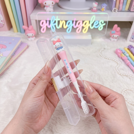 🎀 Kawaii Cinnamoroll Bunny Soft-Bristle Toothbrush with Travel Case 🐰