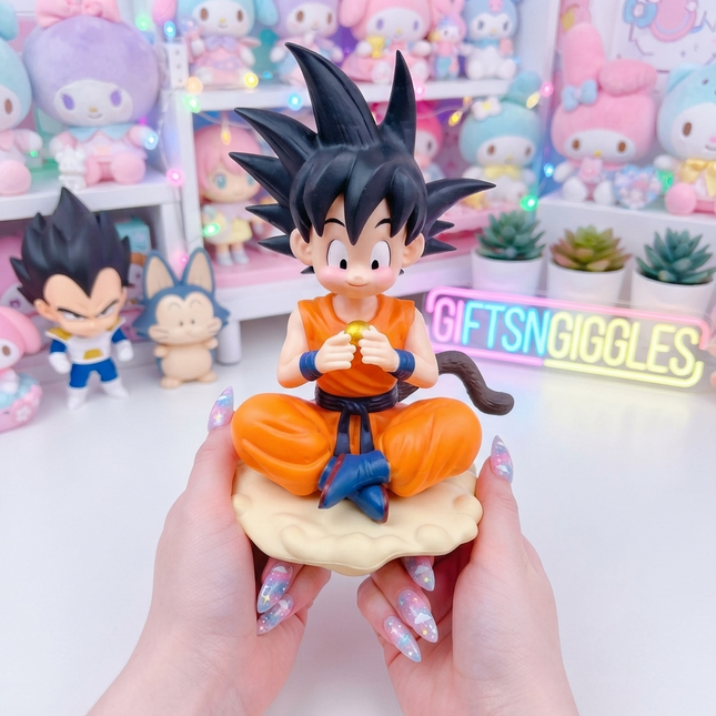 Goku On Flying Nimbus Meditation Figurine – GiftnGiggles 🐉☁️🧡