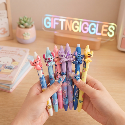 Cute Disney Stitch Gel Pen – Perfect for Your Collection! 💖📔🌟