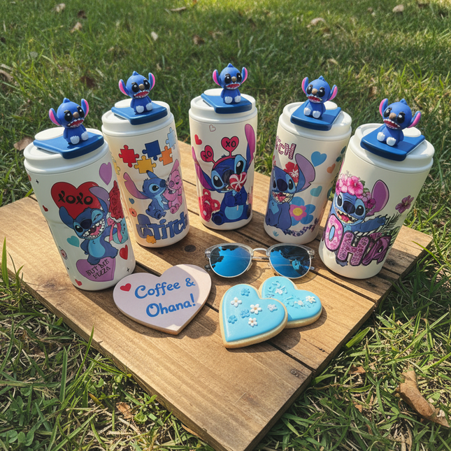Cute Stitch Coffee Tumbler