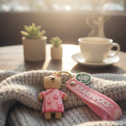 Starbucks Teddy Keychain / Bag Charm